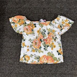 Floral off shoulder top
